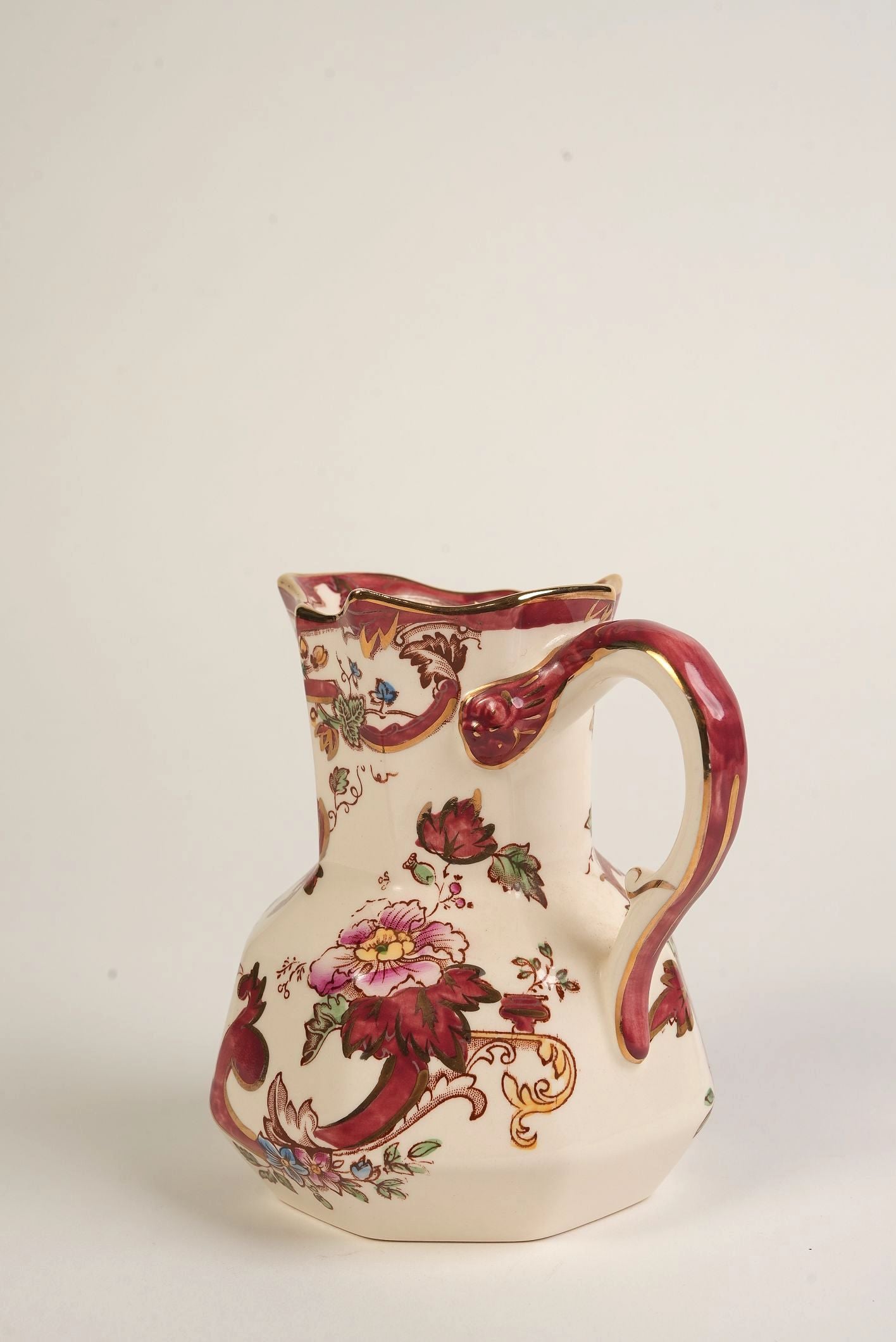 Mason's Mandalay Jug With Gilt Rim