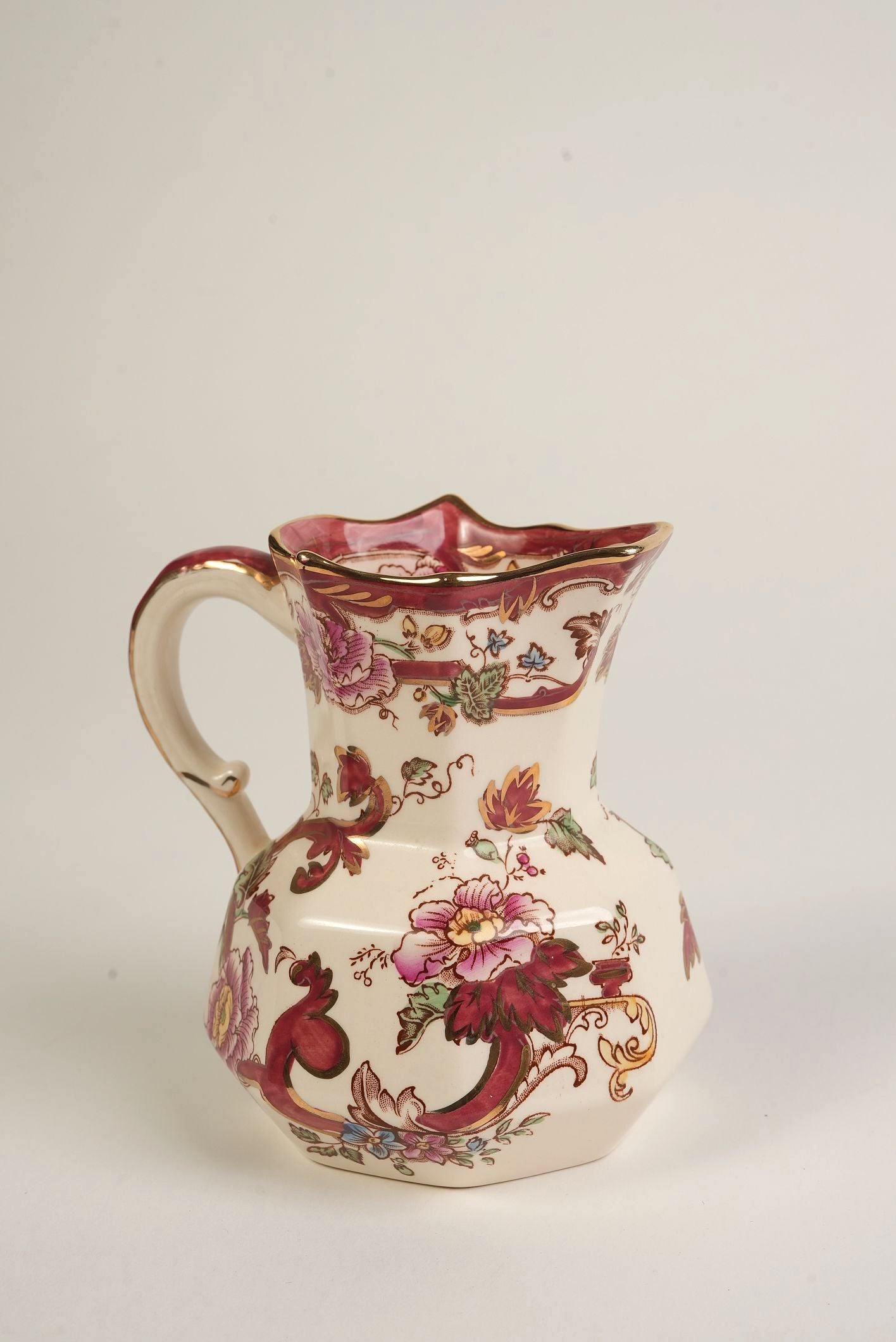 Mason's Mandalay Jug With Gilt Rim