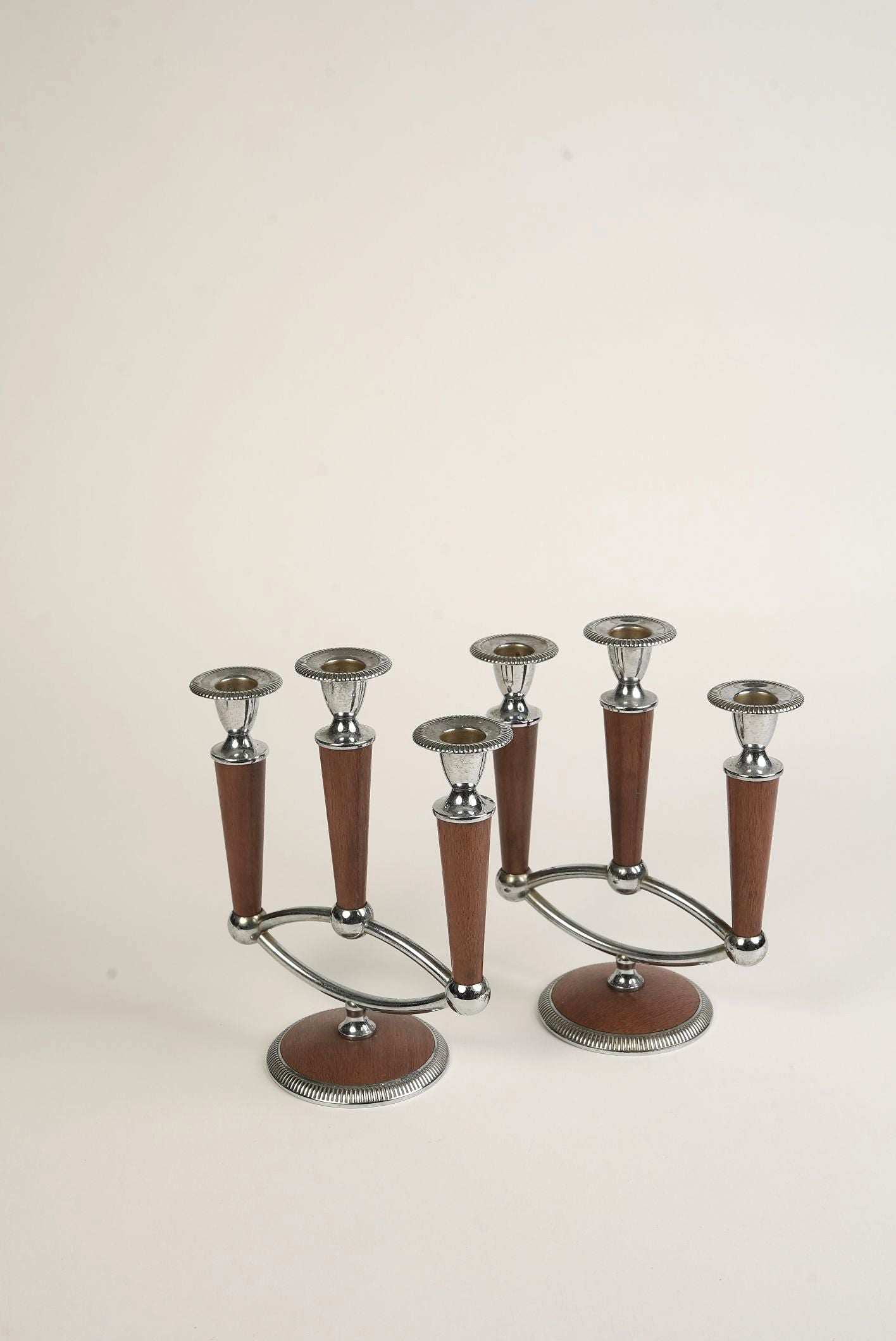 Mid-Century Atomic Candelabra | Set of 2