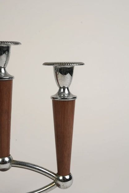 Mid-Century Atomic Candelabra | Set of 2