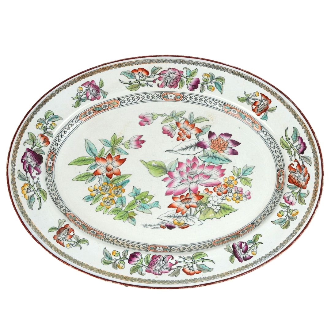 Large Indian Tree Platter By Minton