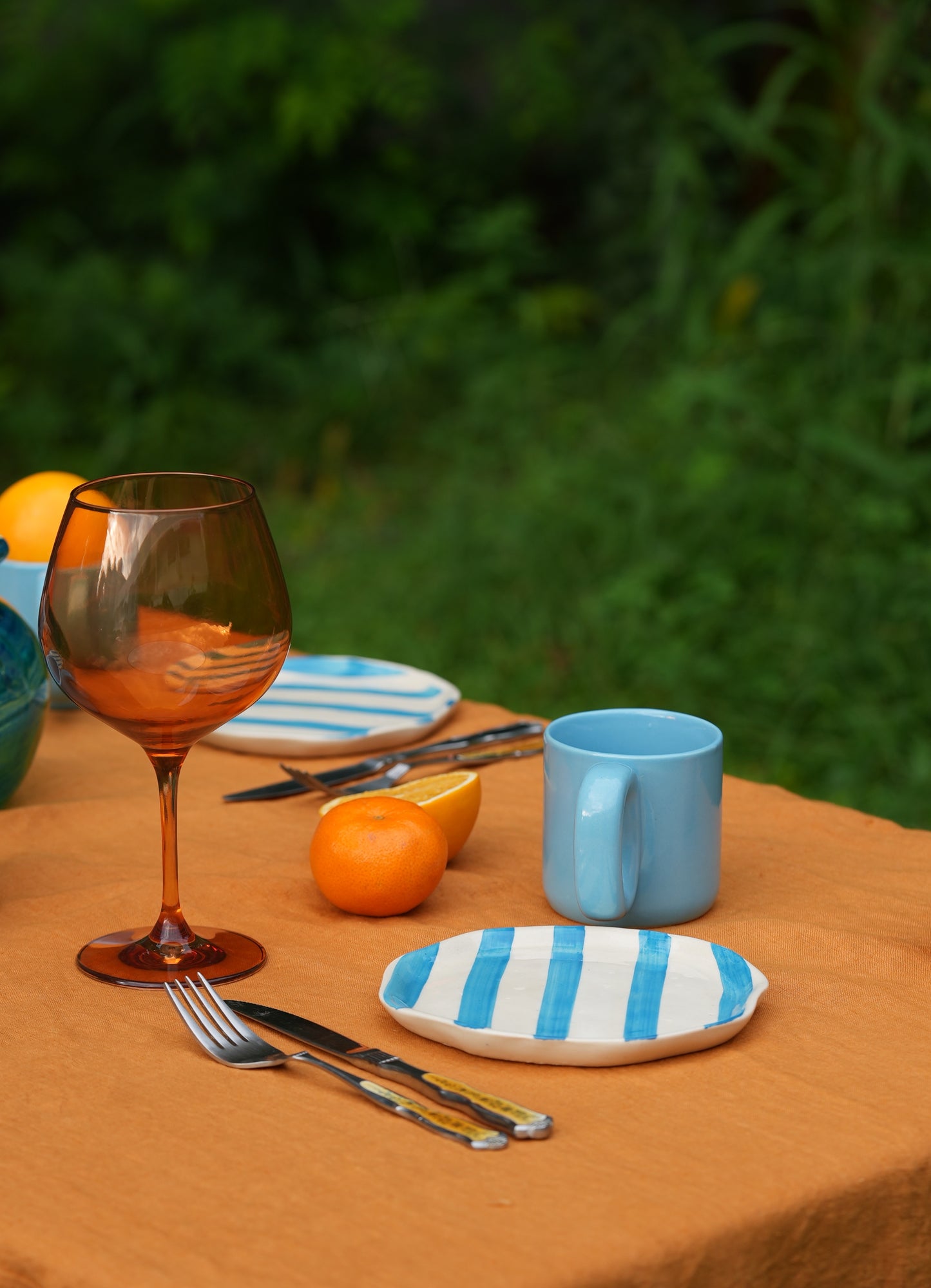 Rust Linen Table Cover