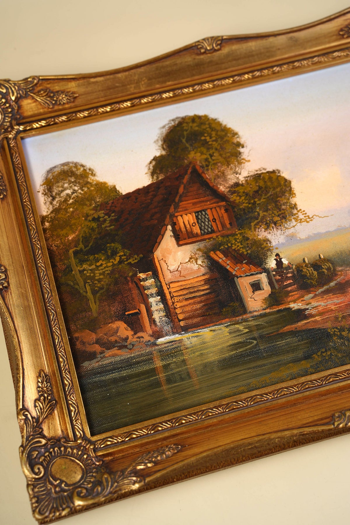 Oil on Canvas by John Horsewell — Cottage by the Mill Pond