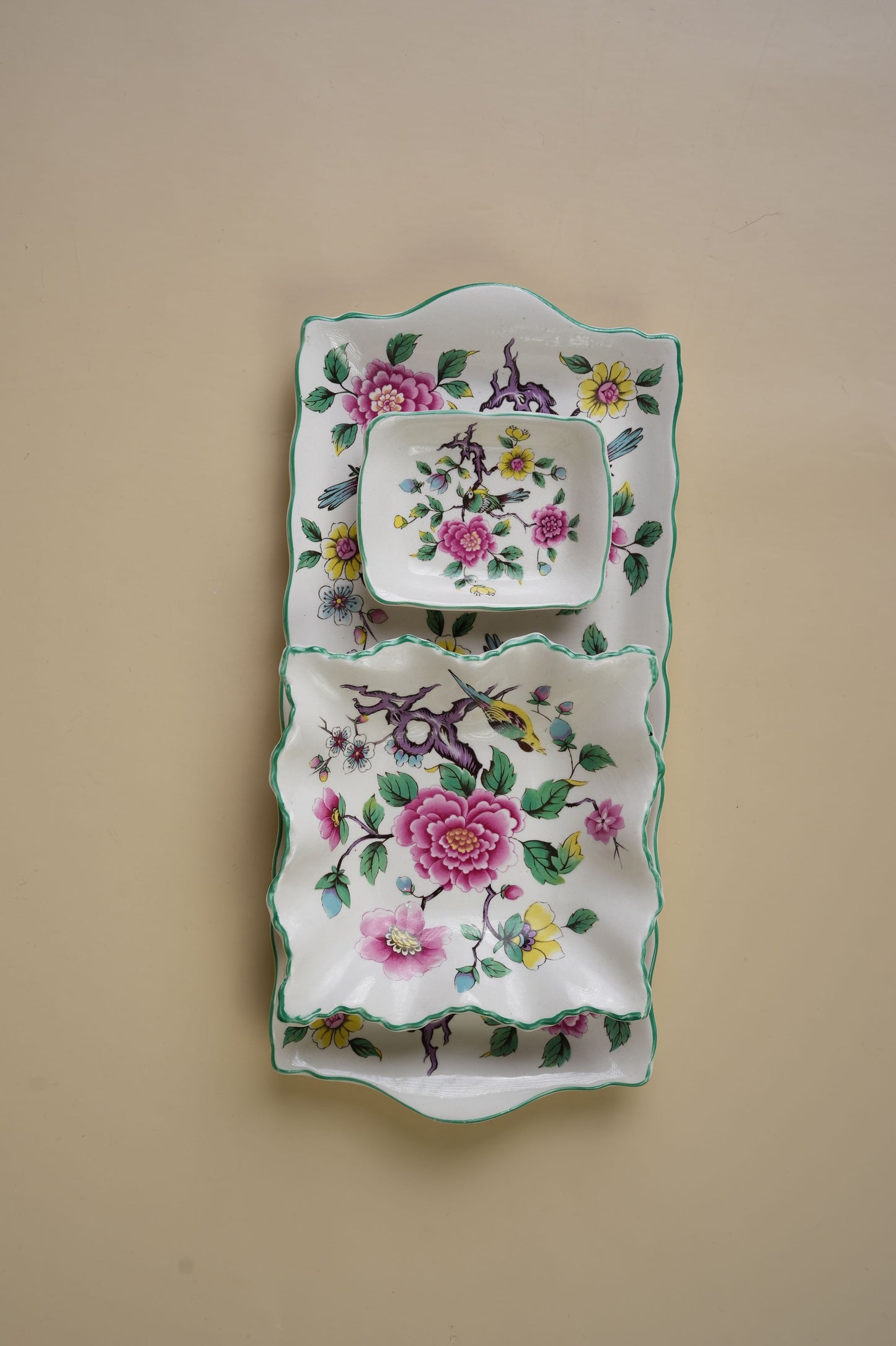 Old Foley Trinket Plate Set