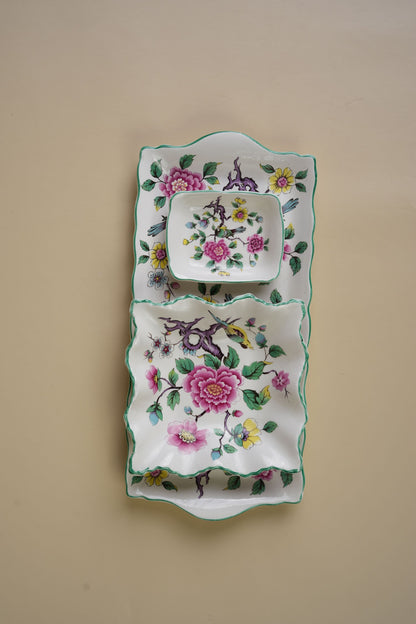 Old Foley Trinket Plate Set