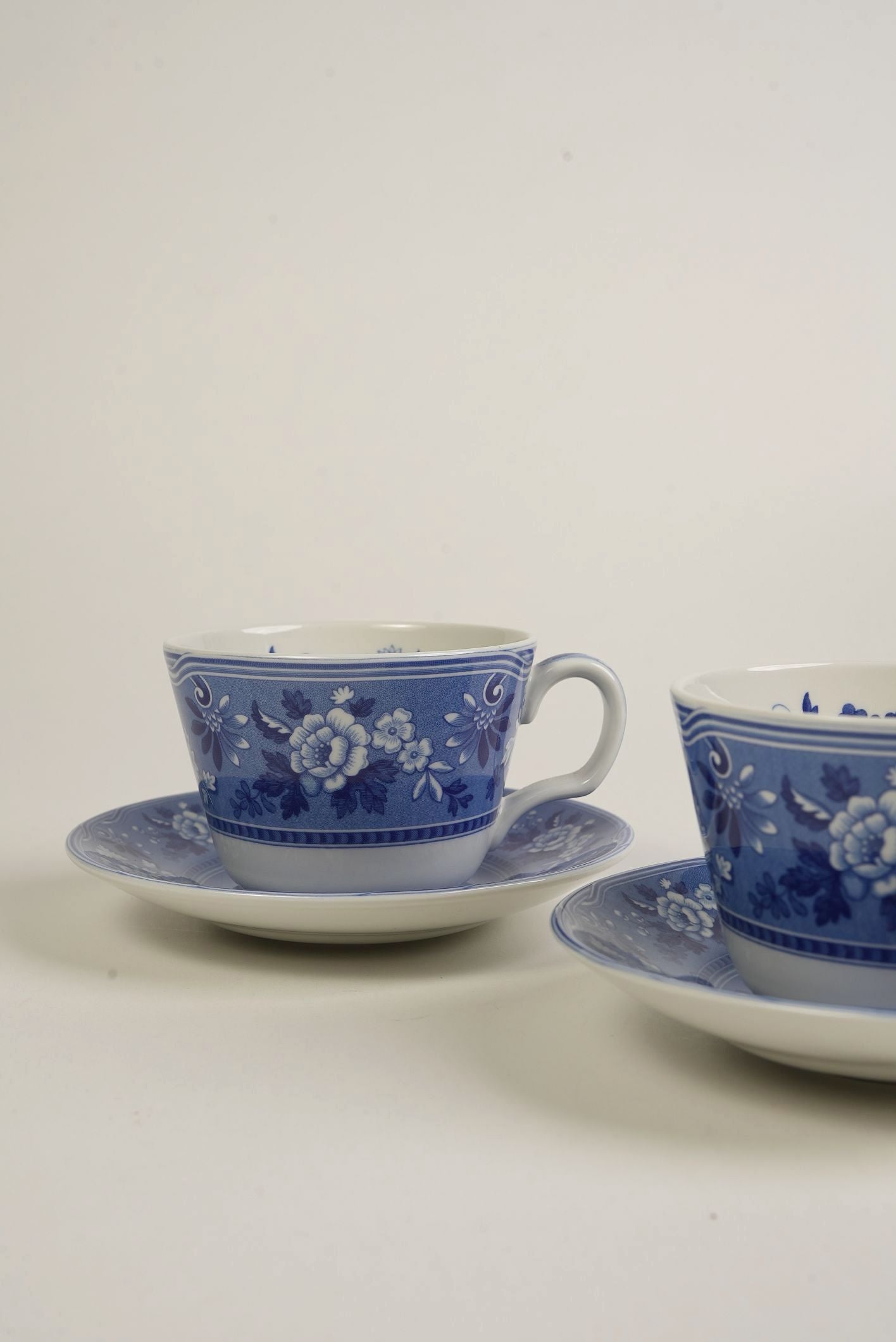 Spode 'Blue Room' Tea Cup & Saucer | Set of 2