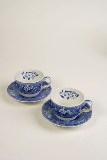 Spode 'Blue Room' Tea Cup & Saucer | Set of 2