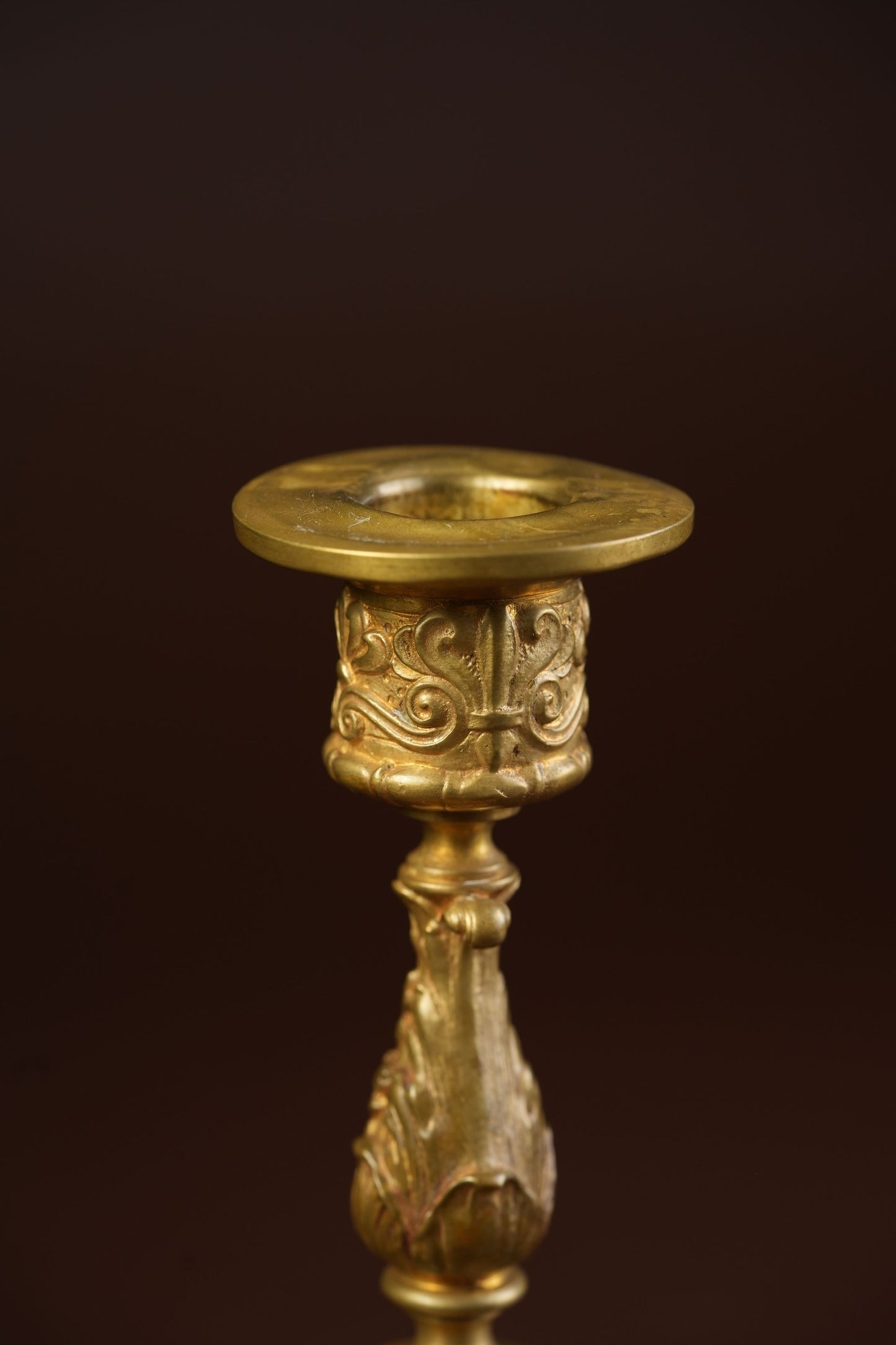 Rococo Candlesticks with Acanthus Stem & Scrollwork Base