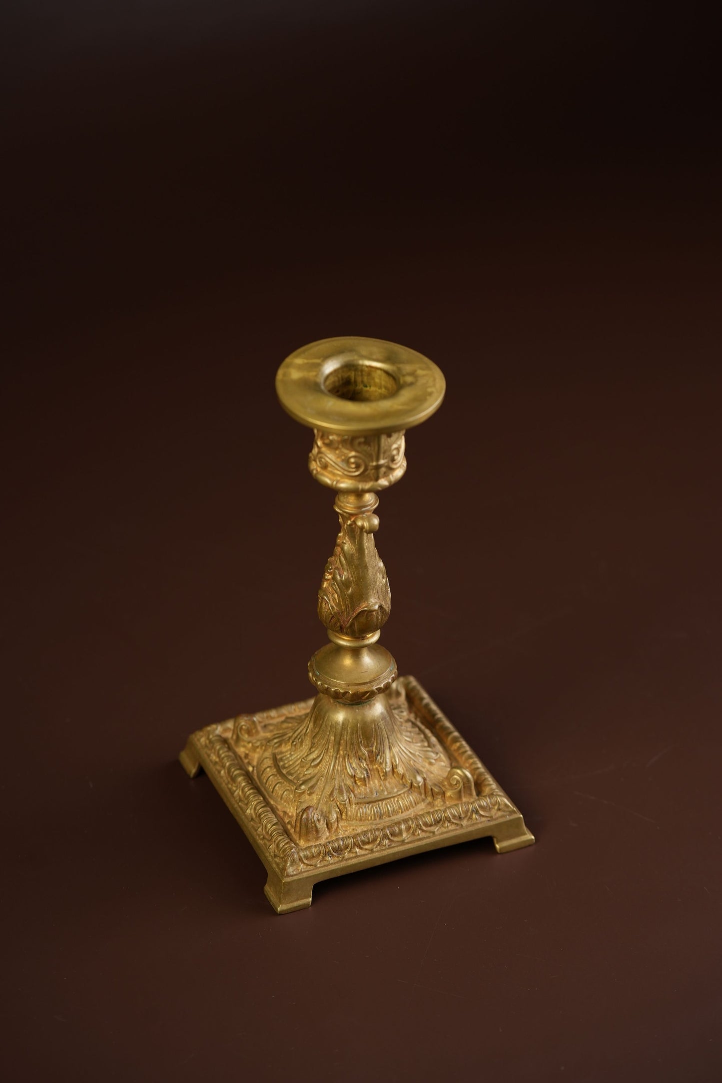 Rococo Candlesticks with Acanthus Stem & Scrollwork Base