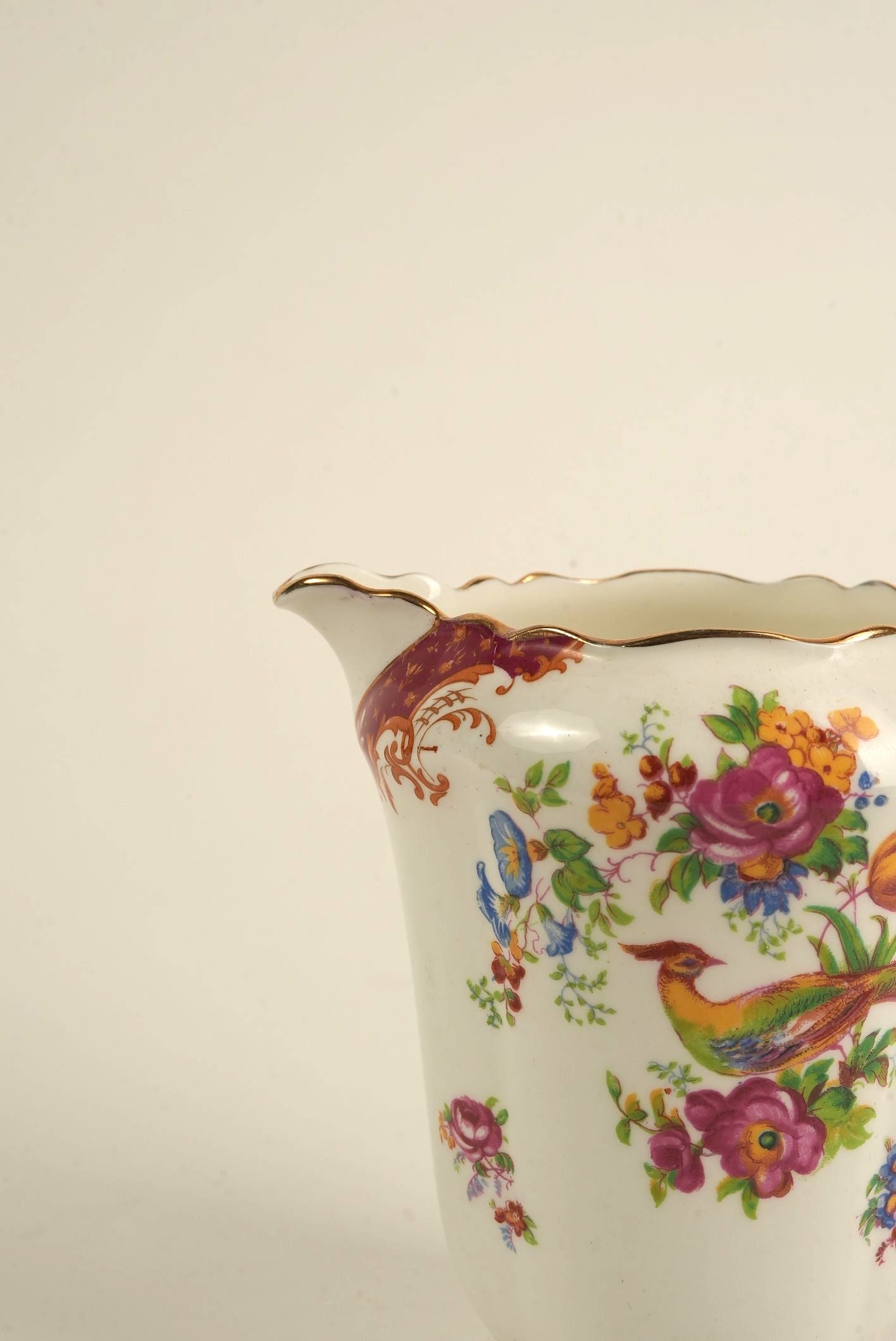 Paragon "Rockingham" Hand-Painted Bone China Creamer