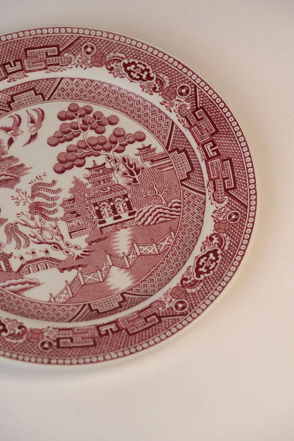 Royal Doulton Red & White Hotelware Dinner Plates | Set of 2