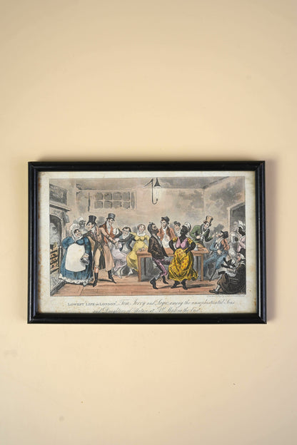 Regency Hand-Coloured Aquatint, Pierce Egan's Life in London, 1821