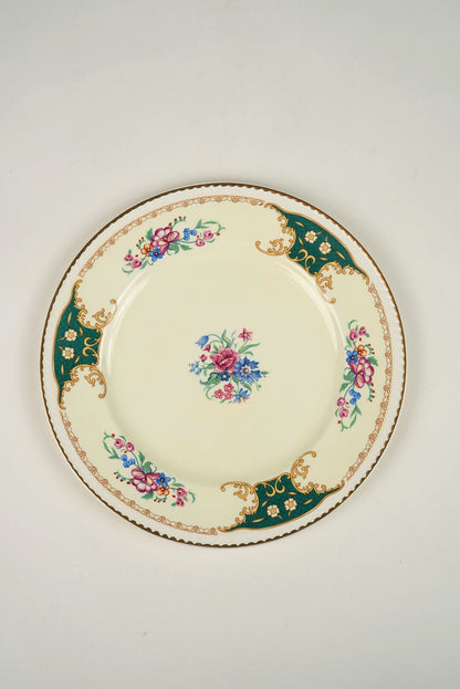 Ridgeways Dinner Plate – Floral & Gilded Design