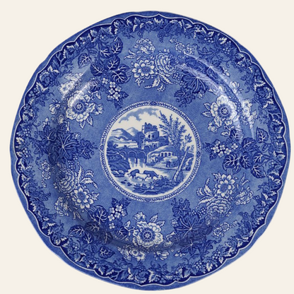 Vintage Ringtons Blue & White Dinner Plate