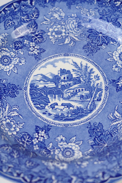Vintage Ringtons Blue & White Dinner Plate