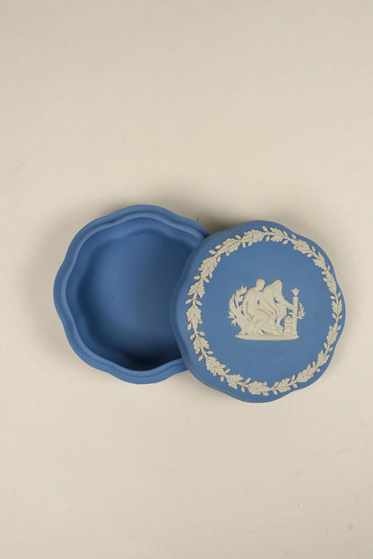 Jasperware Wedgwood Round Trinket Box