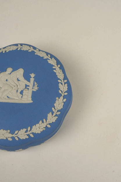 Jasperware Wedgwood Round Trinket Box