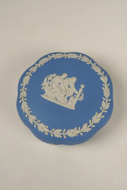 Jasperware Wedgwood Round Trinket Box
