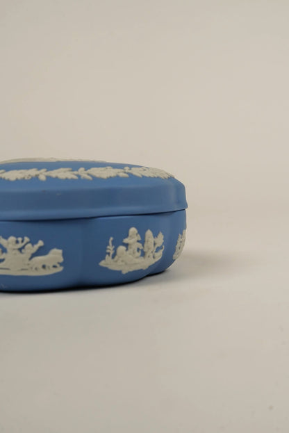 Jasperware Wedgwood Round Trinket Box