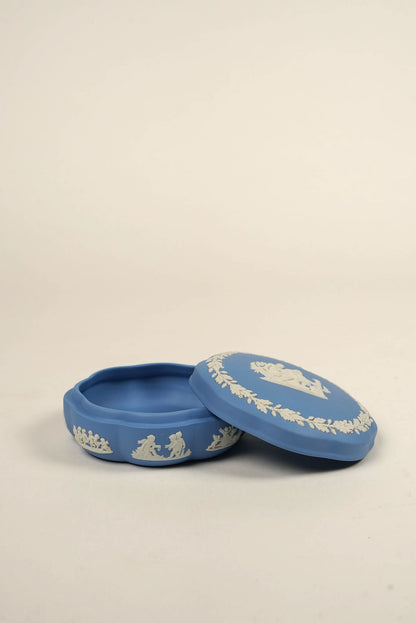 Jasperware Wedgwood Round Trinket Box