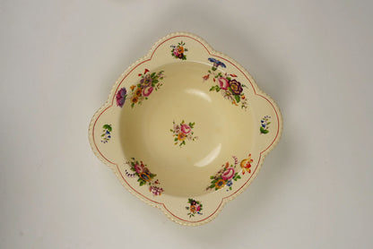 Royal Cauldon Hand-Painted Floral Dessert Bowls, Set of 4