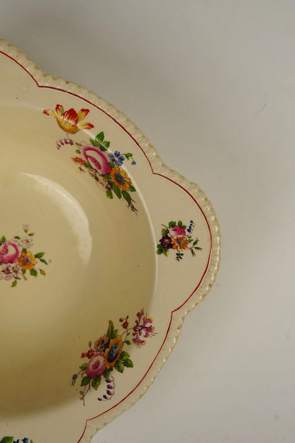 Royal Cauldon Hand-Painted Floral Dessert Bowls, Set of 4