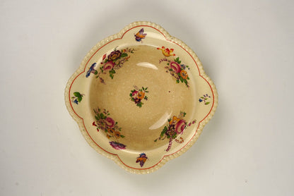 Royal Cauldon Hand-Painted Floral Dessert Bowls, Set of 4