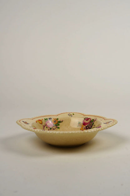 Royal Cauldon Hand-Painted Floral Dessert Bowls, Set of 4
