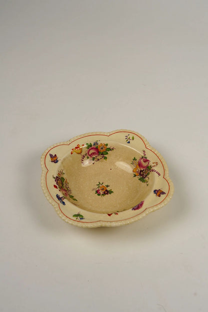 Royal Cauldon Hand-Painted Floral Dessert Bowls, Set of 4