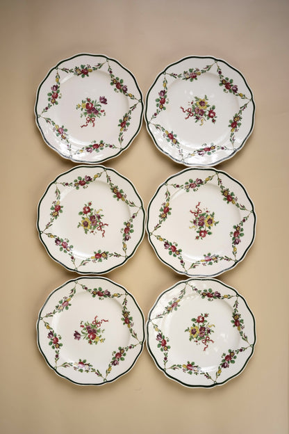 Royal Doulton Floral Tea Plate & Square Dish Set, 7 Pieces