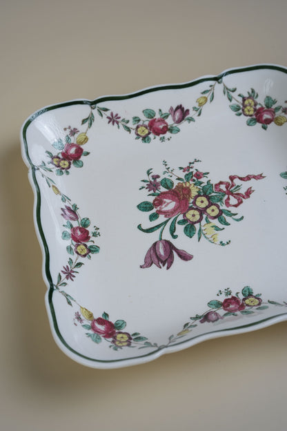Royal Doulton Floral Tea Plate & Square Dish Set, 7 Pieces
