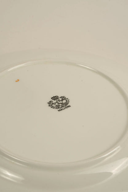 Set of 8 | Royal Grafton 'Malvern' Bone China Floral Dinner Plate with Gilt Trim