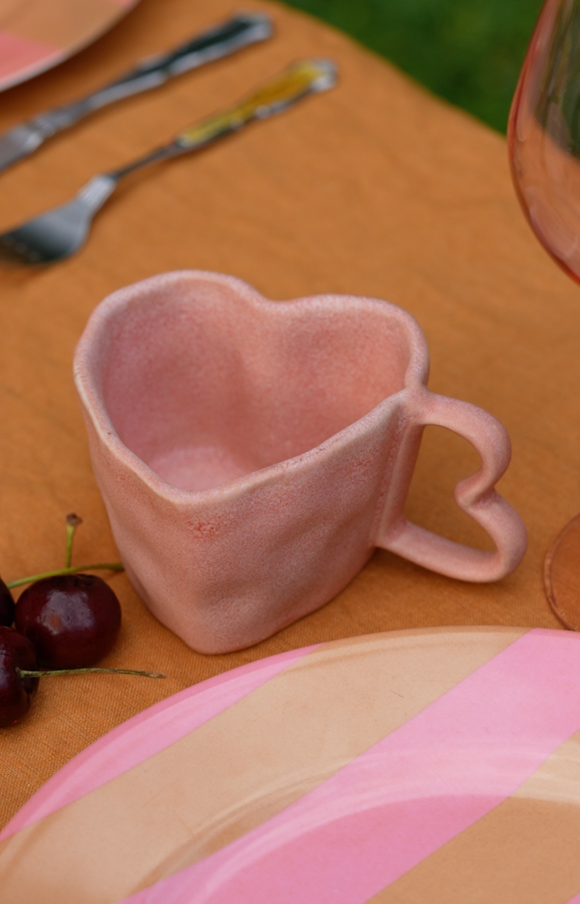 Heart-Shaped Ceramic Mug