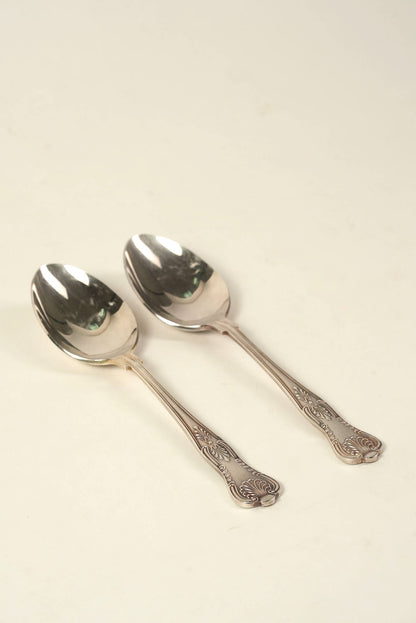 Set of 6 | Vintage Silver-Plated Teaspoons with Ornate Handles
