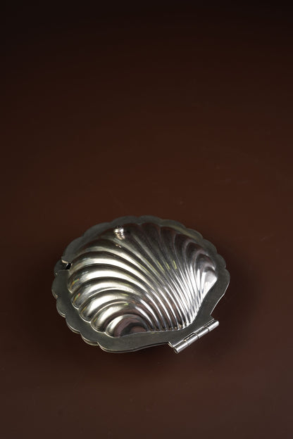 Silver-Plated Oyster Shell Butter Dish
