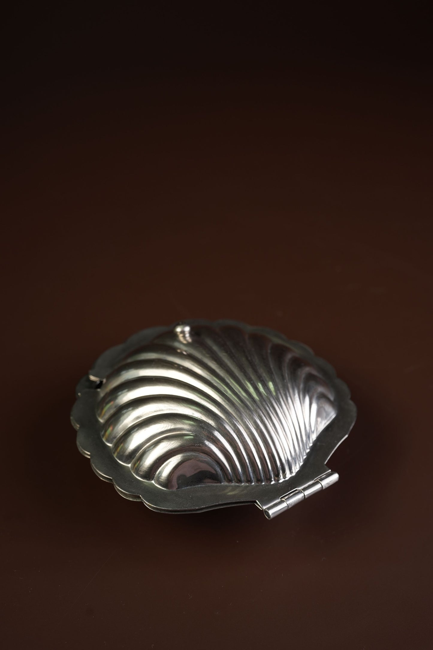 Silver-Plated Oyster Shell Butter Dish