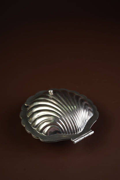 Silver-Plated Oyster Shell Butter Dish