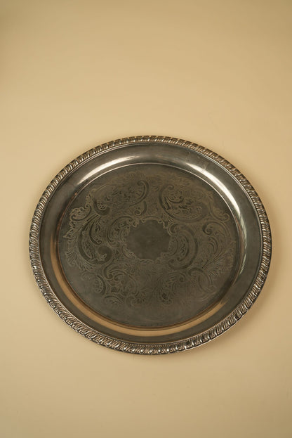 Silver-Plated Engraved Tray