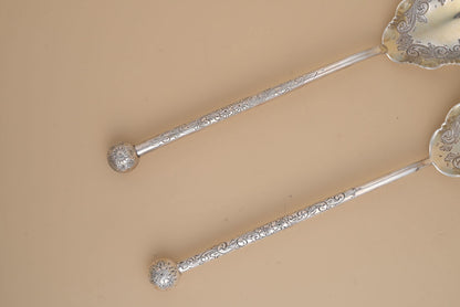 Silver Plated Antique Spoons | Set of 2