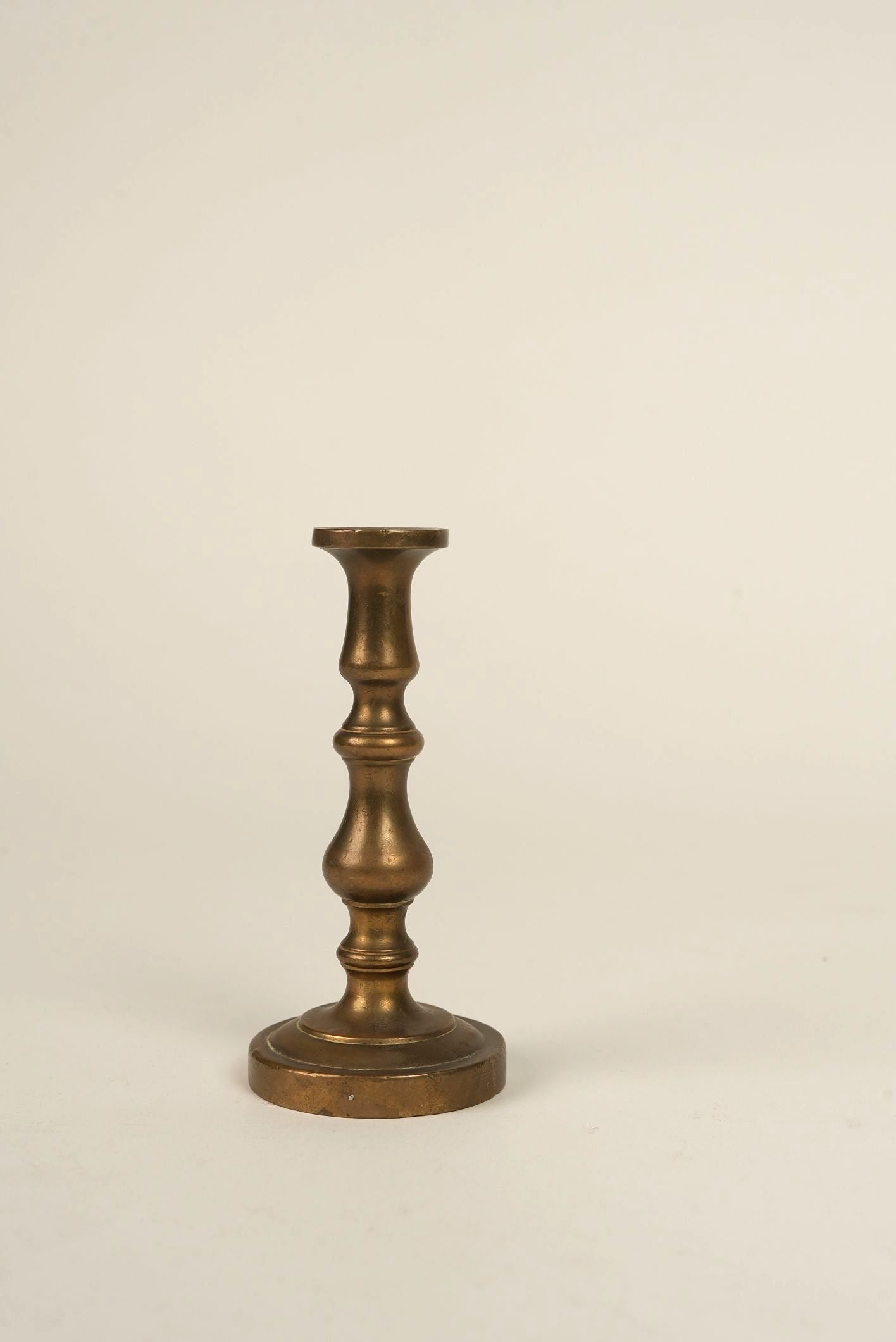 Small Vintage Brass Candle Holders | Set of 2