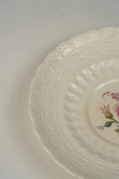 Spode Copeland English Pink Rose Embossed Plates | Set of 8