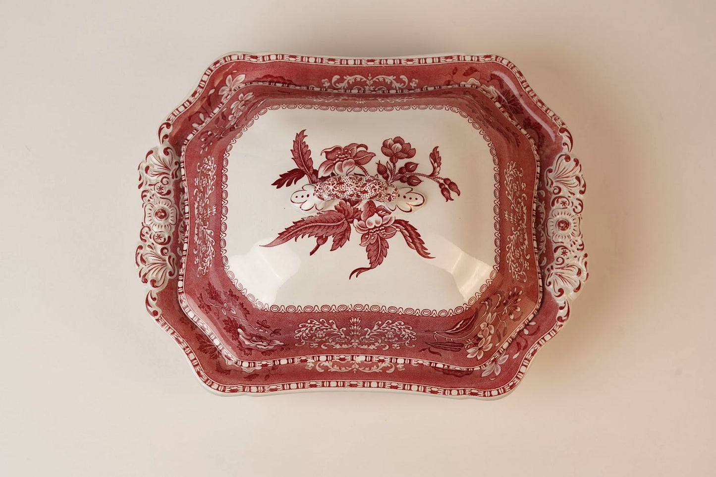 Spode Camille Copelands Red & White Iron Stone Terrine