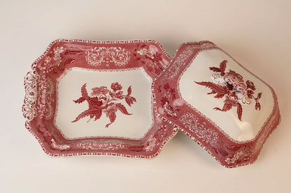 Spode Camille Copelands Red & White Iron Stone Terrine
