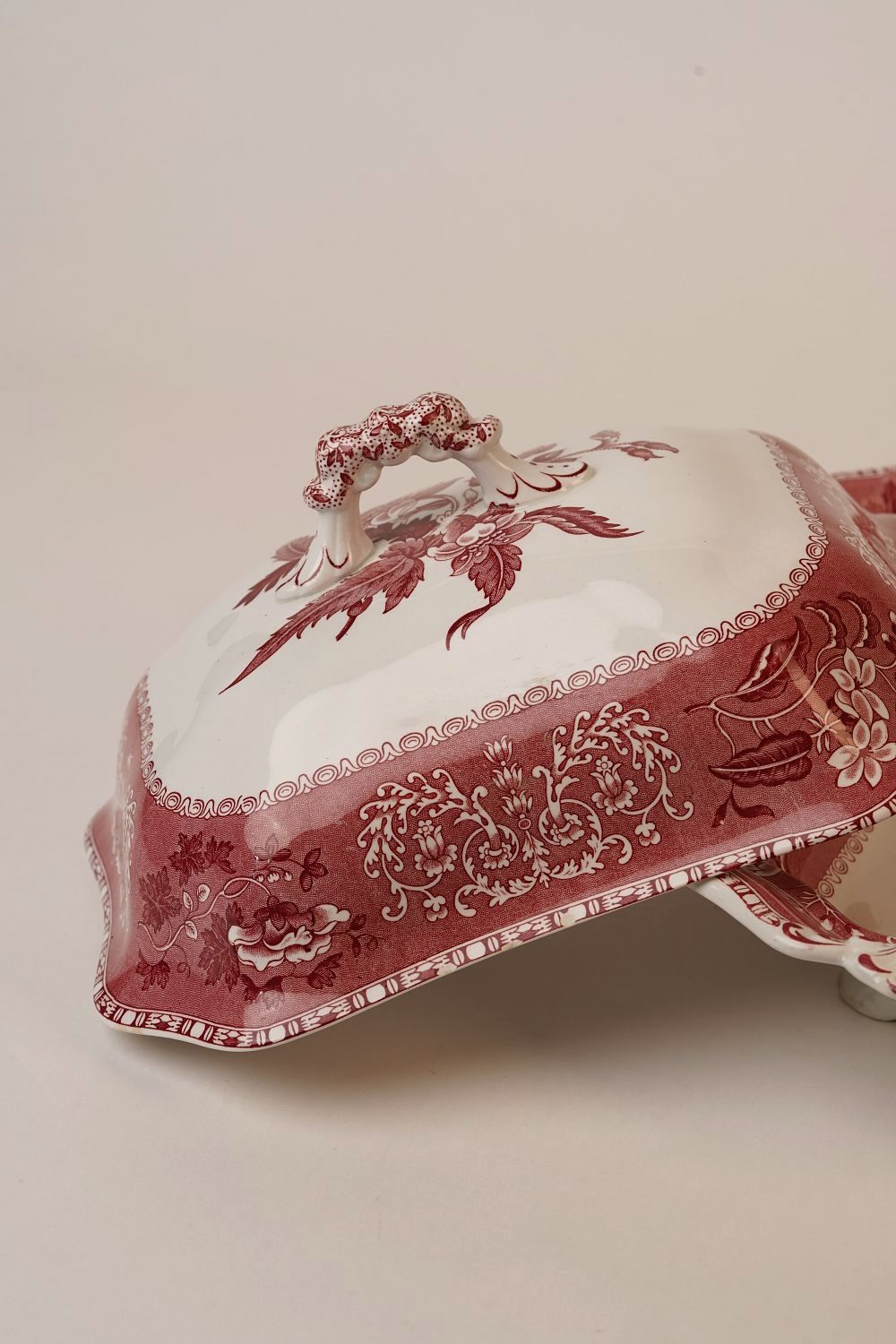 Spode Camille Copelands Red & White Iron Stone Terrine