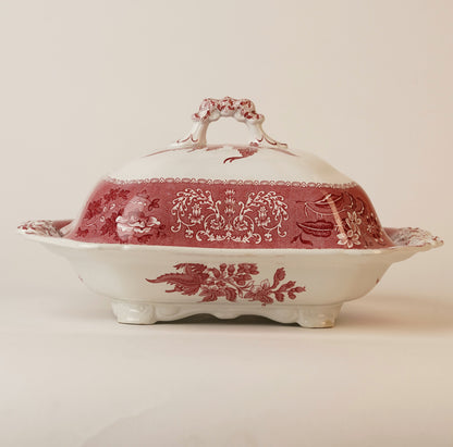 Spode Camille Copelands Red & White Iron Stone Terrine