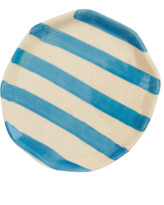 Stripe Edit Blue Dessert Plate | Set of 2
