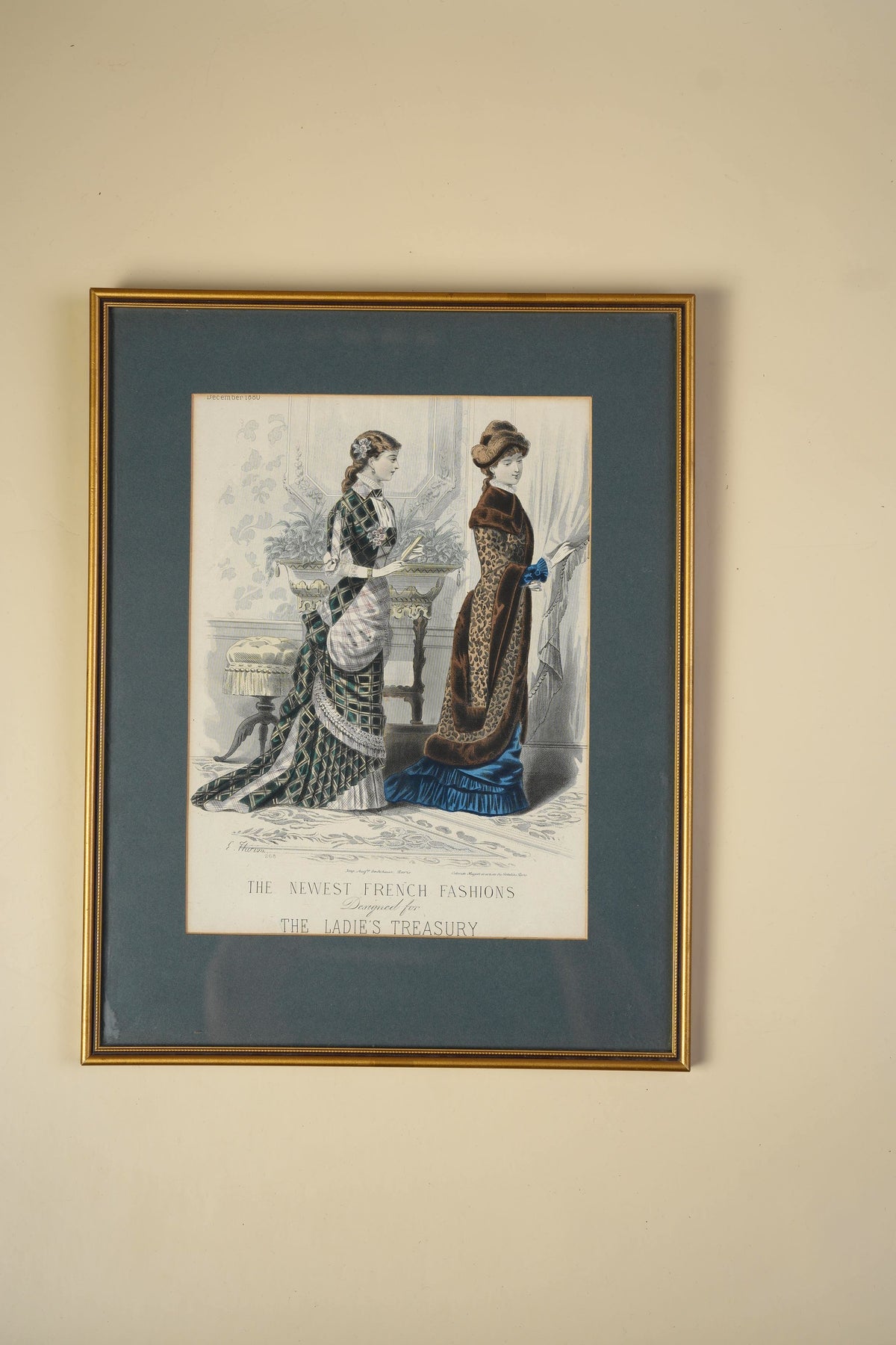 Victorian Fashion Plate — The Newest French Fashions, 1880