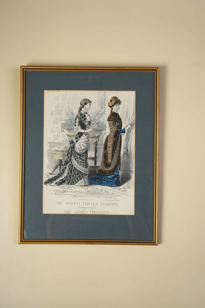 Victorian Fashion Plate — The Newest French Fashions, 1880