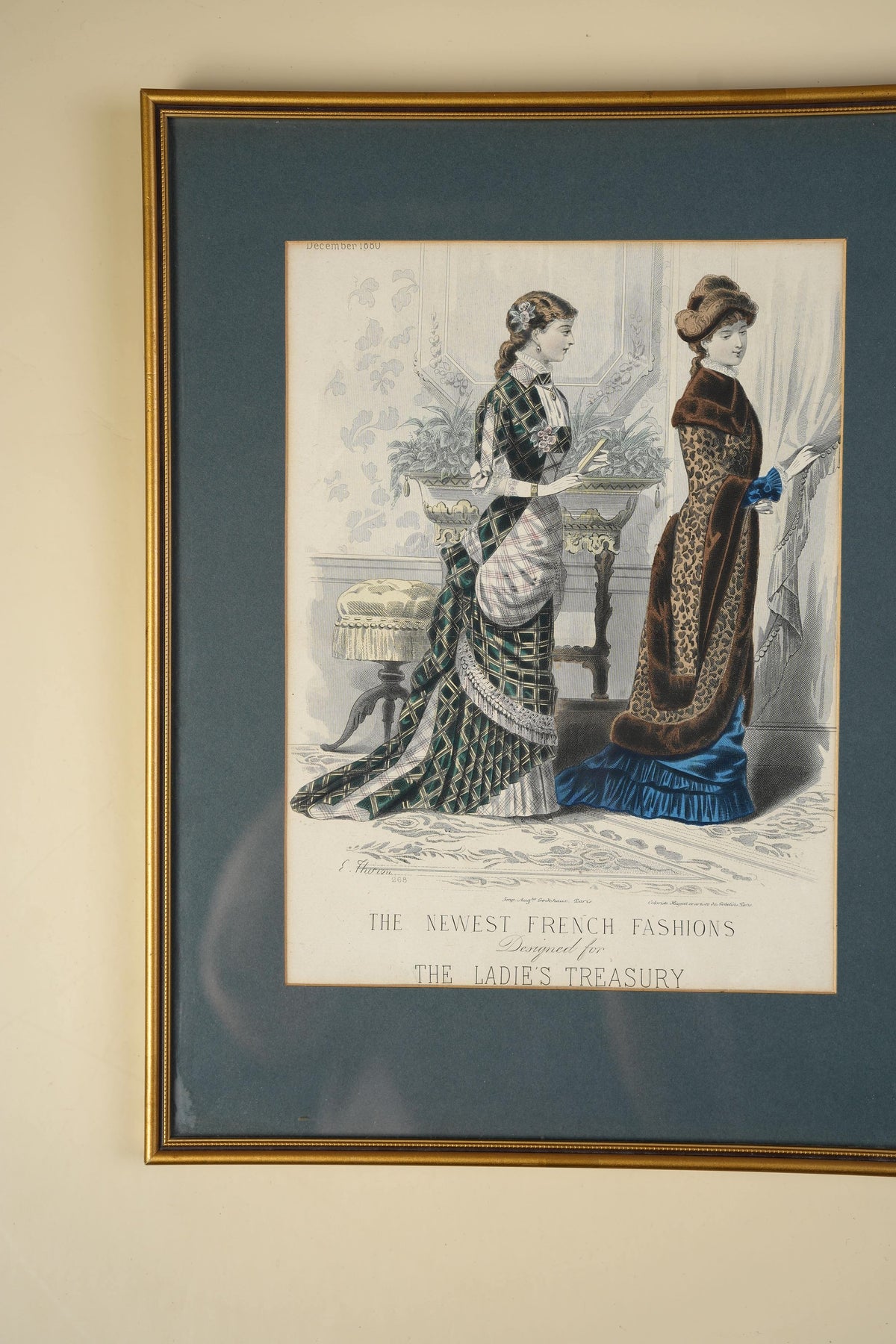Victorian Fashion Plate — The Newest French Fashions, 1880
