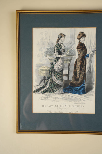 Victorian Fashion Plate — The Newest French Fashions, 1880